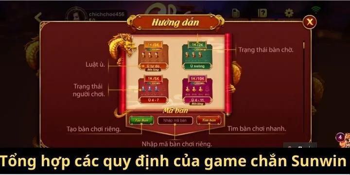 Tổng hợp các quy định của chắn Sunwin