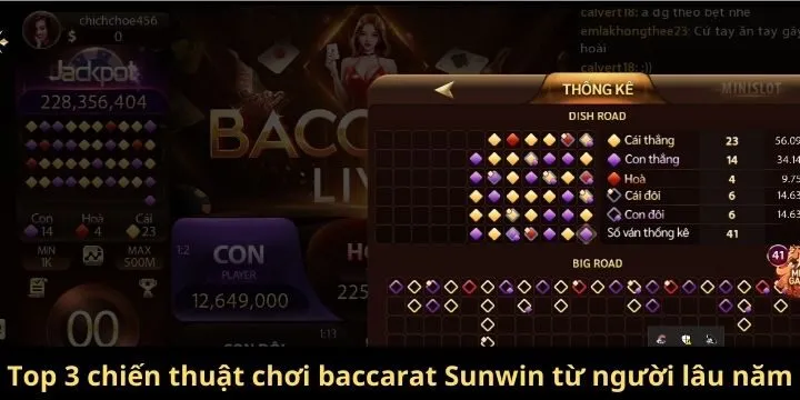 Những chiến thuật chơi baccarat Sunwin