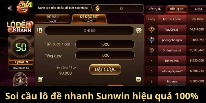 Phương pháp chơi lô đề nhanh Sunwin hiệu quả 100% 