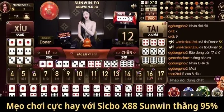Mẹo chơi cực hay với Sicbo X88 Sunwin thắng 95%
