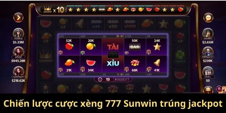 Chiến lược chơi xèng 777 Sunwin chơi là trúng jackpot