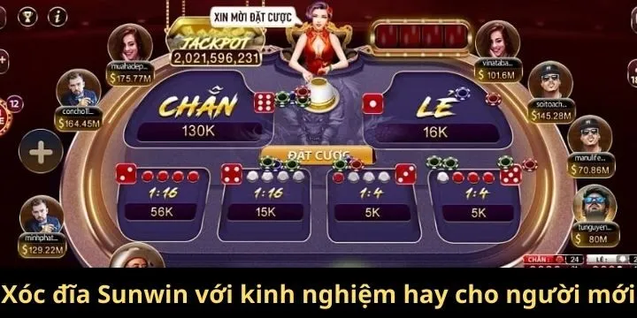 Xóc đĩa Sunwin với kinh nghiệm hay cho người mới